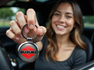Suzuki Llavero Metal Anillo Acero Premium Edición